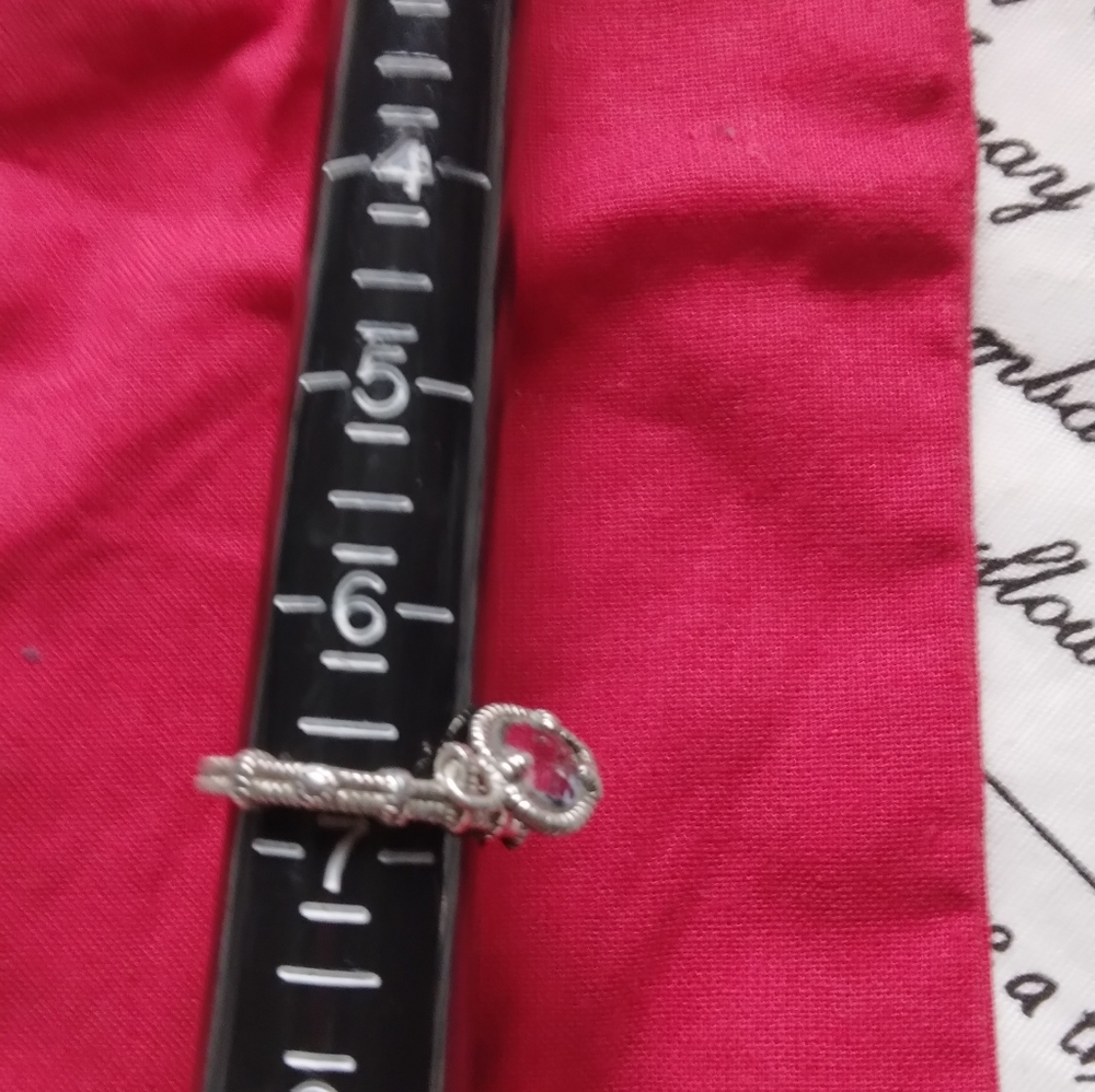 925  clear stone dangle ring - Picture 2 of 3